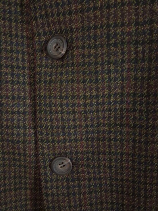 Vintage CAMBRIDGE Houndstooth Check Tweed Sport Jacket Ivy League Size 44 - Picture 3 of 14